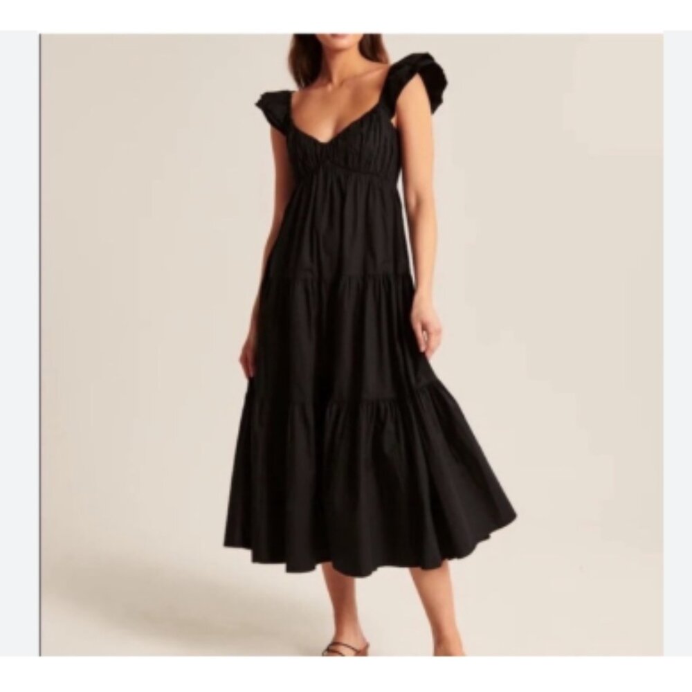 Elegant Black Midi Dress